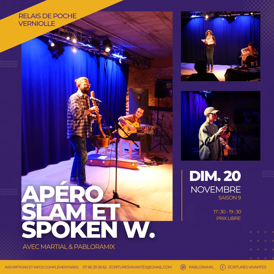 Apéro Slam et Spoken 20 Nov